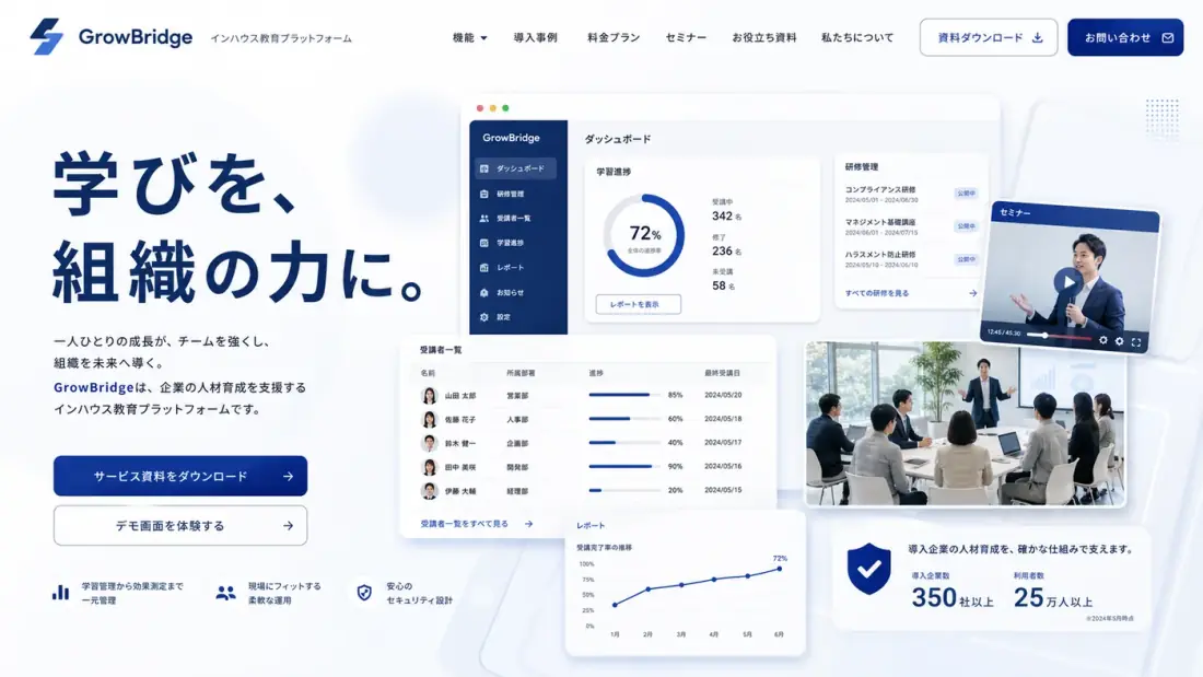 企業内教育サービスのページ のビジュアル参考イメージ